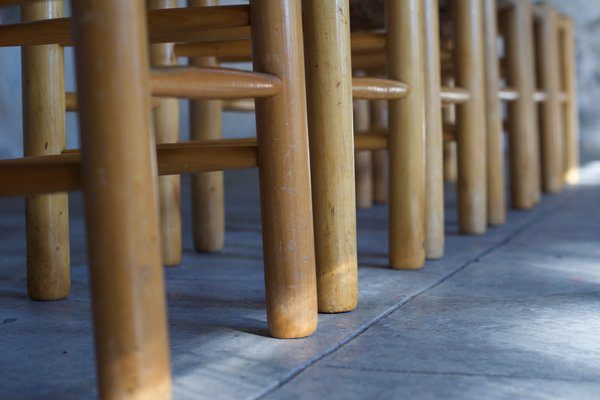 Vintage Dining Room Chairs, 1955, Set of 6-LA-1742475