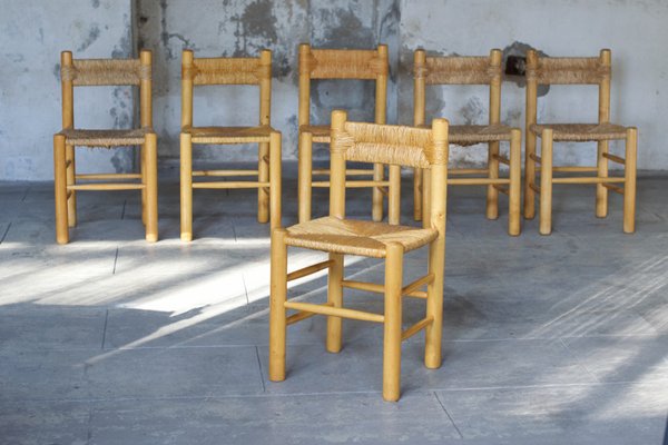 Vintage Dining Room Chairs, 1955, Set of 6-LA-1742475