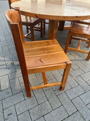 Vintage Dining Room Chairs and Adjustable Table, Set of 7-VUD-2031397