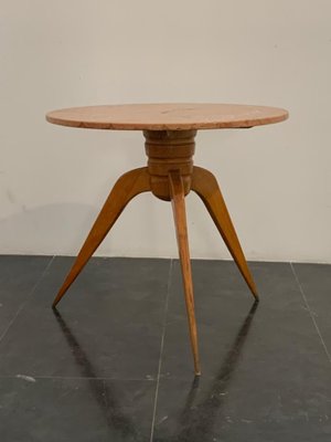 Vintage Dining Table in Cherry & Marble, 1950s-IJR-1427758