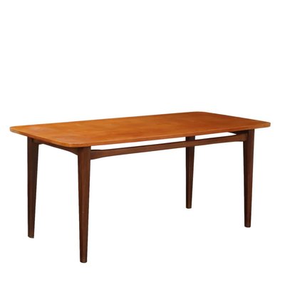 Vintage Dining Table in Painted Beech & Teak, Italy, 1960s-VMM-2023849