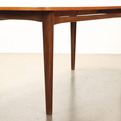 Vintage Dining Table in Painted Beech & Teak, Italy, 1960s-VMM-2023849