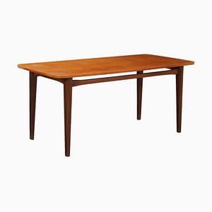 Vintage Dining Table in Painted Beech & Teak, Italy, 1960s-VMM-2023849