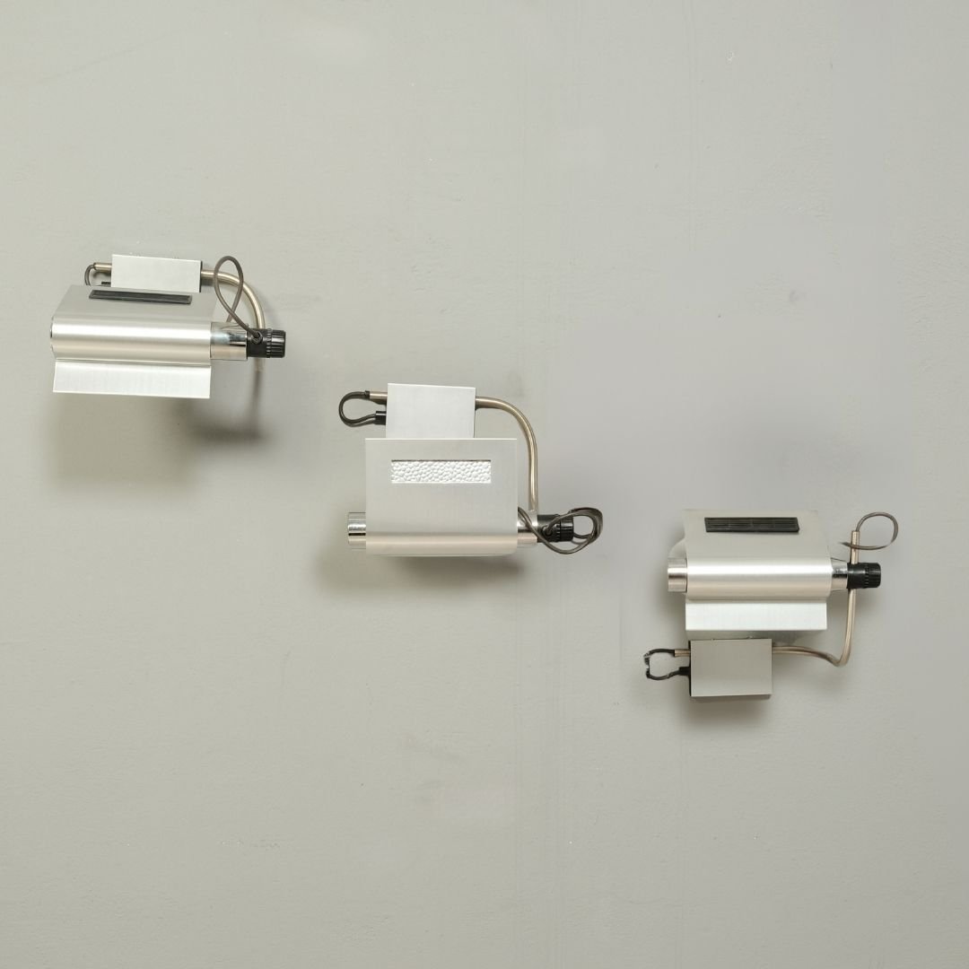 Vintage Directional Wall Spotlights, Set of 3