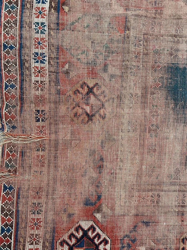 Vintage Distressed Kazak Rug