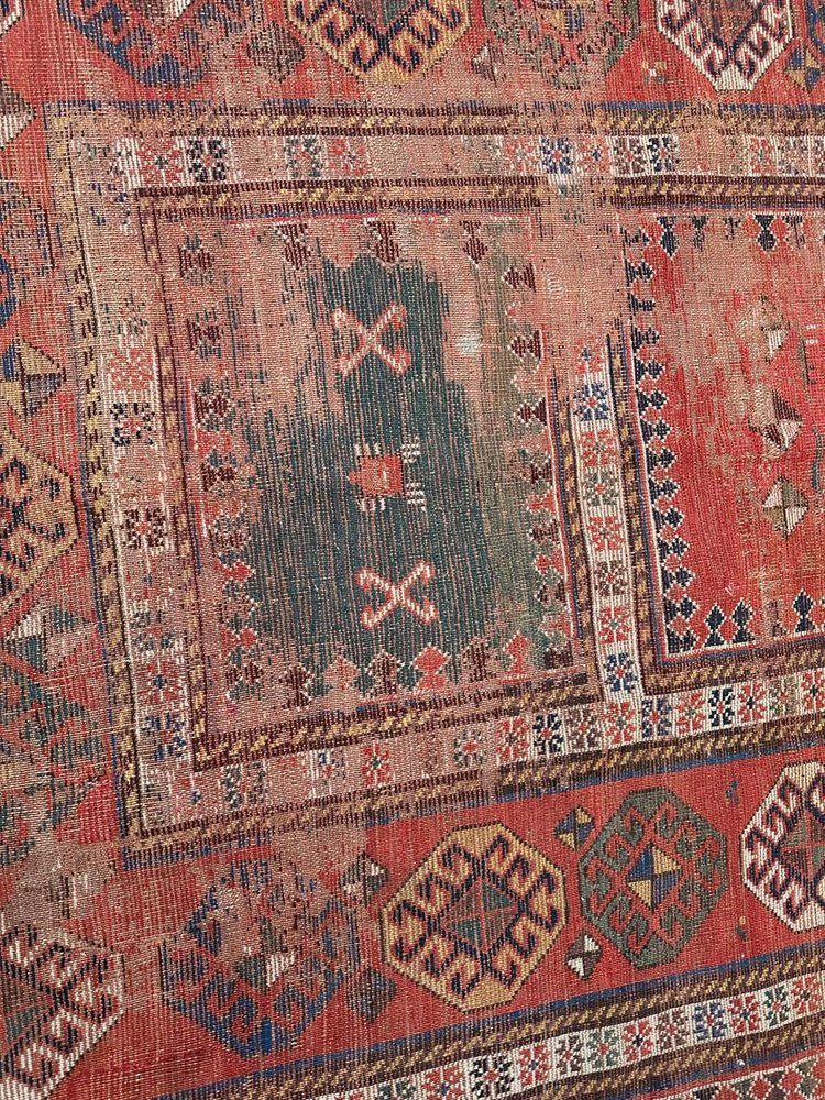 Vintage Distressed Kazak Rug