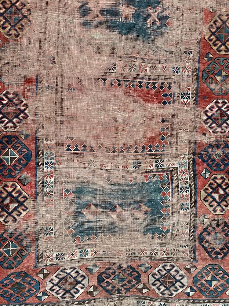 Vintage Distressed Kazak Rug