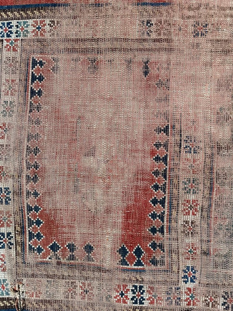 Vintage Distressed Kazak Rug