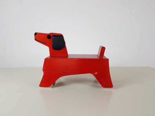 Vintage Dog Car by Konrad Keller Holzspielwaren, Germany, 1950s-ZO-633449