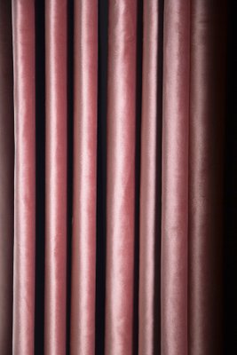 Vintage Domus Italian Curtain in Pink Velvet, Set of 2-RCE-1179194