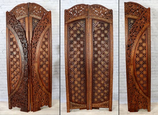 Vintage Double-Sided Room Divider in Teak, 1980s-UZN-1397121