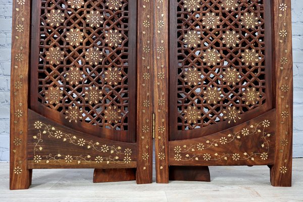 Vintage Double-Sided Room Divider in Teak, 1980s-UZN-1397121