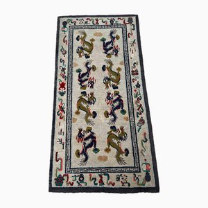 Vintage Dragon Wool Rug-IZA-1744931