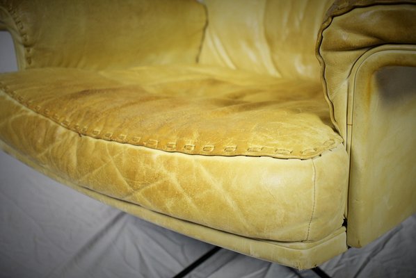 Vintage DS 35 Leather Swivel Armchair from de Sede, Switzerland, 1969-TZ-899272