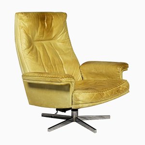 Vintage DS 35 Leather Swivel Armchair from de Sede, Switzerland, 1969-TZ-899272