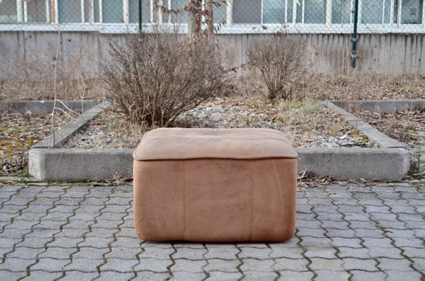 Vintage DS-44 Neck Leather Ottoman Pouf from De Sede, 1970s-UF-1373141