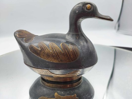 Vintage Duck Jewelry Container, 1950s-CAQ-1794953