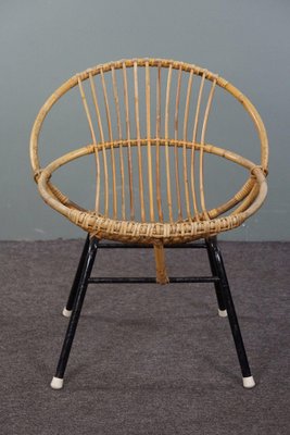 Vintage Dutch Chair in Rattan, 1960s-HPP-1796177