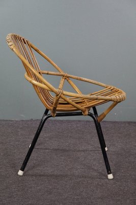 Vintage Dutch Chair in Rattan, 1960s-HPP-1796177