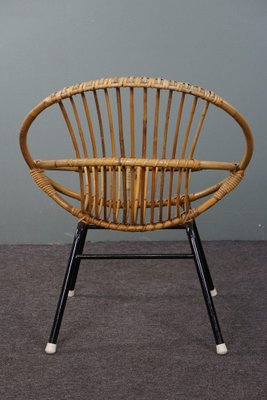 Vintage Dutch Chair in Rattan, 1960s-HPP-1796177