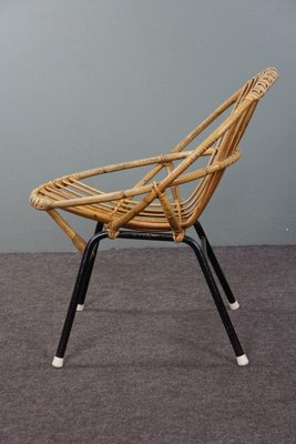 Vintage Dutch Chair in Rattan, 1960s-HPP-1796177