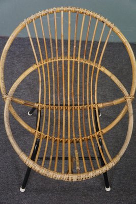 Vintage Dutch Chair in Rattan, 1960s-HPP-1796177