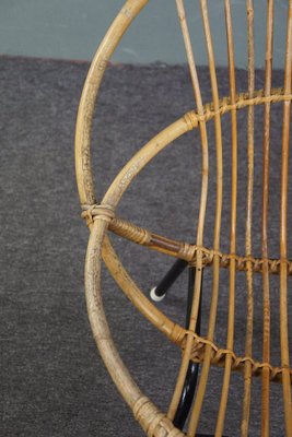 Vintage Dutch Chair in Rattan, 1960s-HPP-1796177