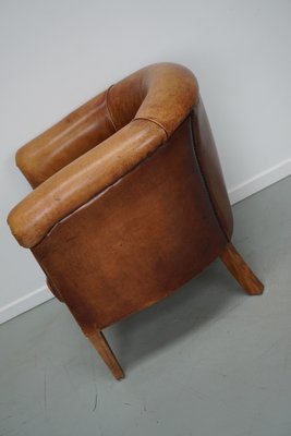 Vintage Dutch Cognac Leather Club Chair-XO-1748816