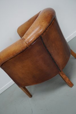 Vintage Dutch Cognac Leather Club Chair-XO-1748816