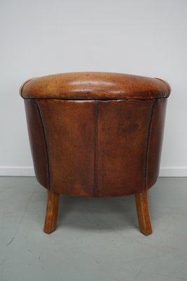 Vintage Dutch Cognac Leather Club Chair-XO-1748816