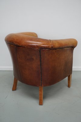 Vintage Dutch Cognac Leather Club Chair-XO-1748816