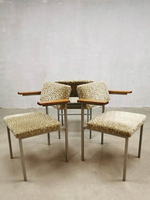 Vintage Dutch Dining Chairs by Gijs Van Der Sluis, Set of 3-BW-1118018