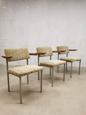 Vintage Dutch Dining Chairs by Gijs Van Der Sluis, Set of 3-BW-1118018