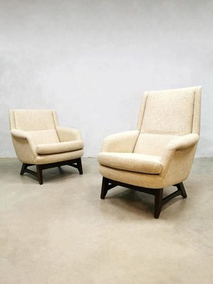 Vintage Dutch Ecru Armchairs, Set of 2-BW-830049