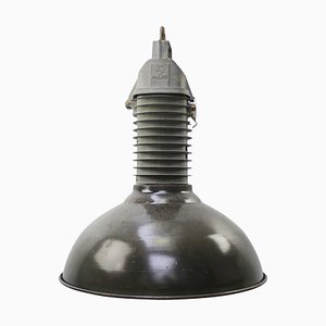 Vintage Dutch Industrial Pendant Light in Black Enamel from Philips-BLS-1732280