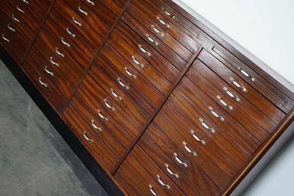 Vintage Dutch Mahogany Watchmakers Cabinet, 1930s-XO-1353337