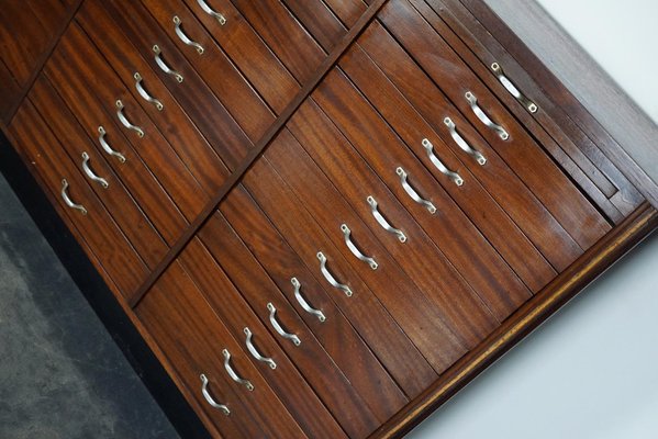 Vintage Dutch Mahogany Watchmakers Cabinet, 1930s-XO-1353337