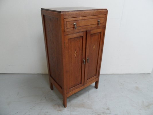 Vintage Dutch Oak Filing Cabinet, 1930s-PNJ-2041148