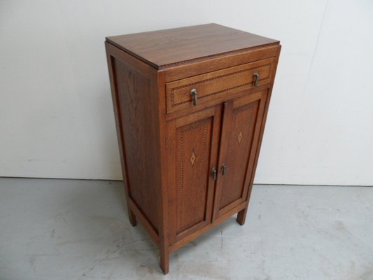 Vintage Dutch Oak Filing Cabinet, 1930s-PNJ-2041148