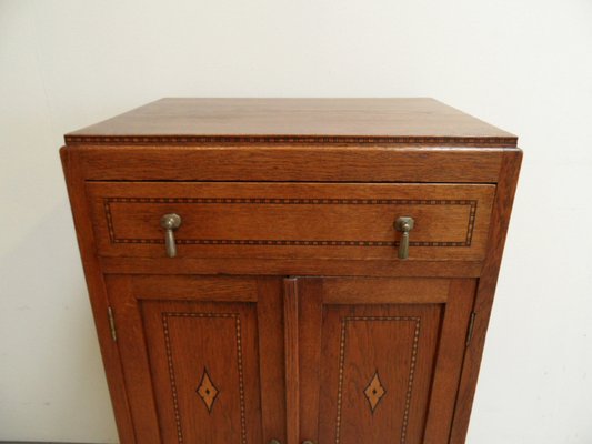 Vintage Dutch Oak Filing Cabinet, 1930s-PNJ-2041148