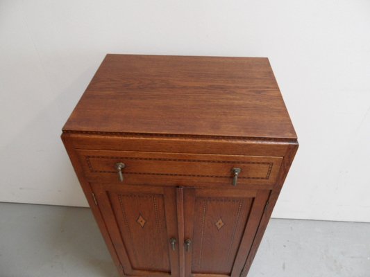 Vintage Dutch Oak Filing Cabinet, 1930s-PNJ-2041148