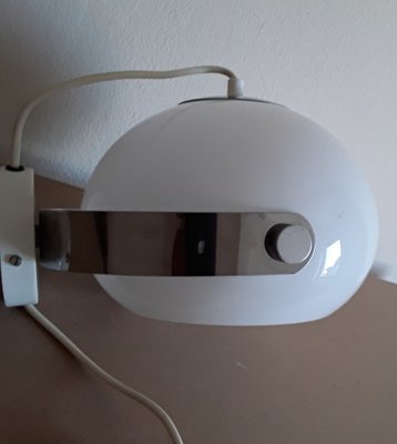 Vintage Dutch Wall Lamp with Opaque White Plastic Screen, 1970s-HOI-1382277