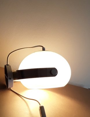 Vintage Dutch Wall Lamp with Opaque White Plastic Screen, 1970s-HOI-1382277