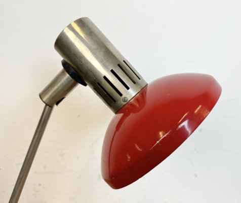 Vintage East German Red Table Lamp from Aka Leuchten, 1970s-CGF-1815243