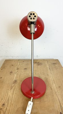 Vintage East German Red Table Lamp from Aka Leuchten, 1970s-CGF-1815243