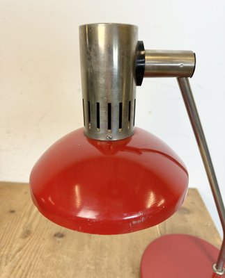 Vintage East German Red Table Lamp from Aka Leuchten, 1970s-CGF-1815243