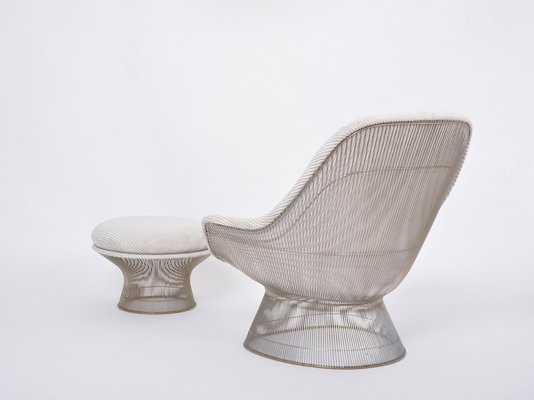 Vintage Easy Chair and Ottoman by Warren Platner, 1960s, Set of 2-FN-1763650