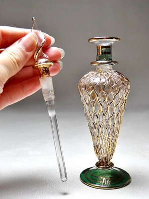 Vintage Egyptian Blown Glass Perfume Bottles, Set of 5-GRD-2021828