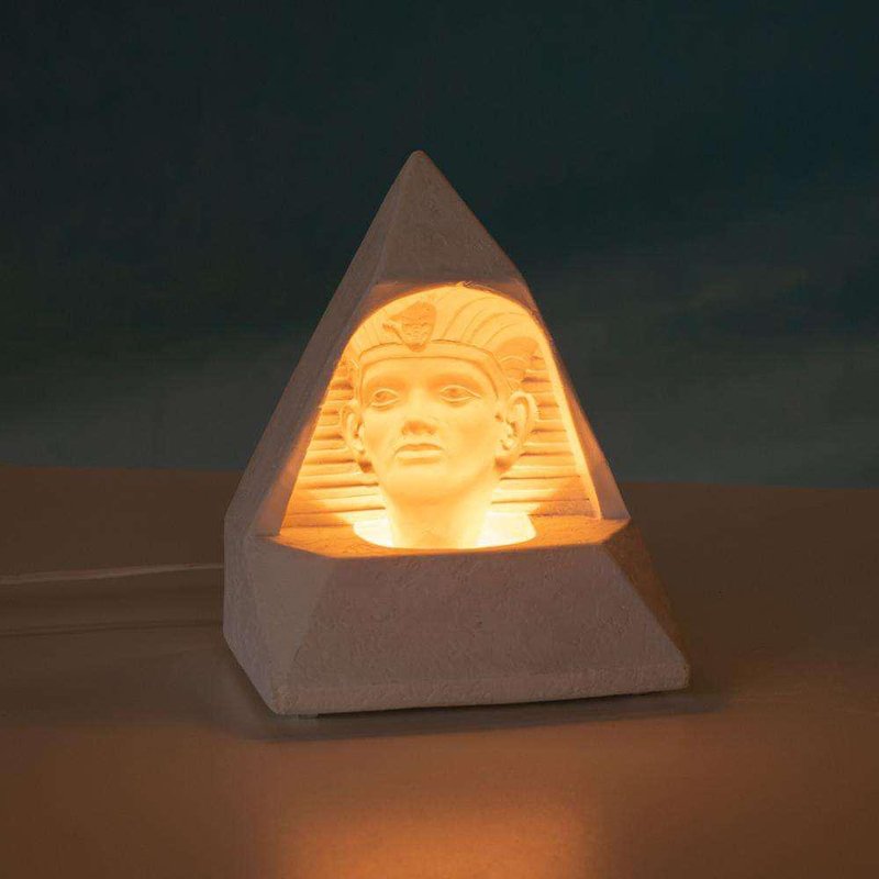 Vintage Egyptian Mood Stone Table Lamp, 1980s