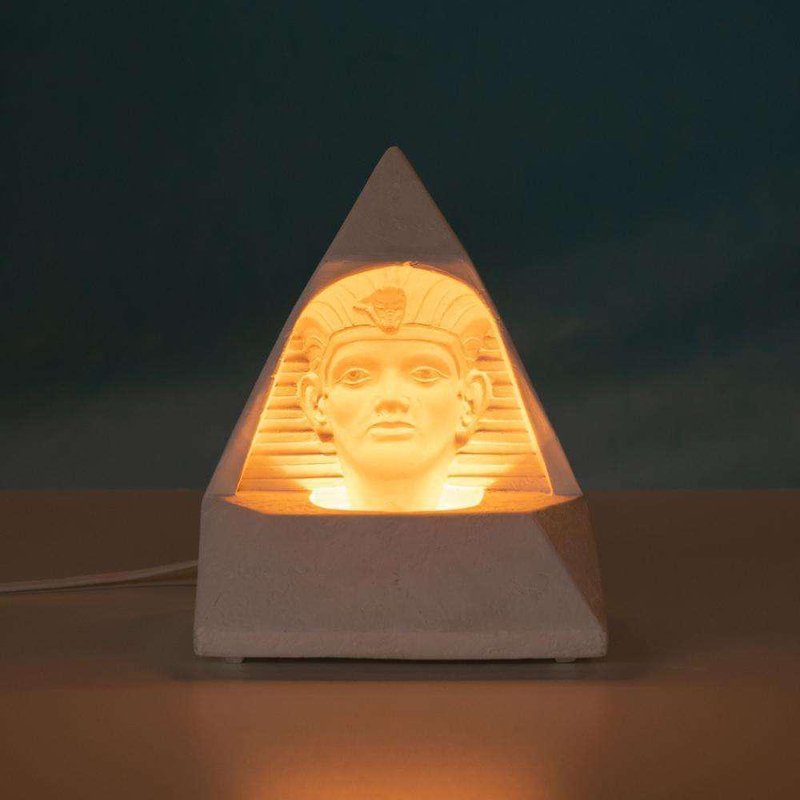 Vintage Egyptian Mood Stone Table Lamp, 1980s